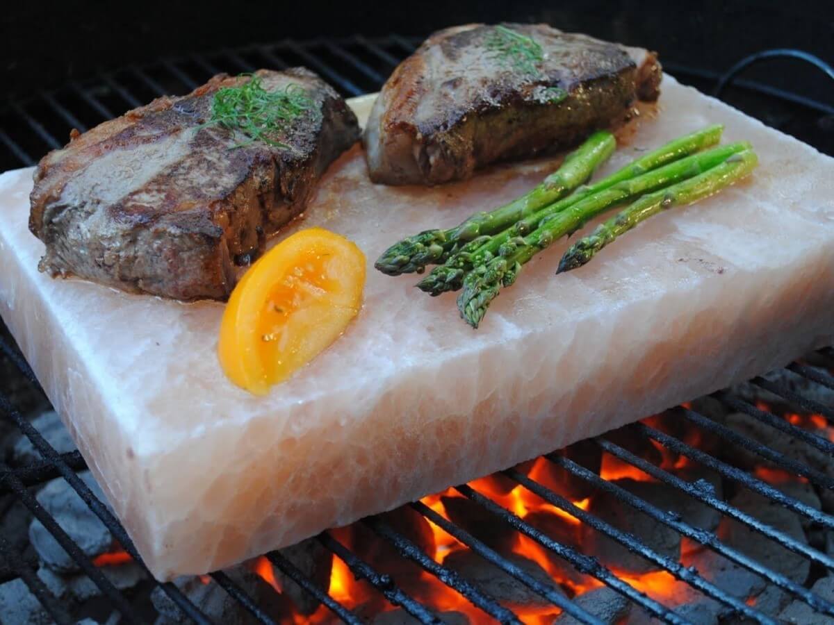 Himalayan Rock Salt Block Cooking Plate/slab Set - Himalayan Trading Co. Himalayan Salt Lamp Himalayan Pink Salt