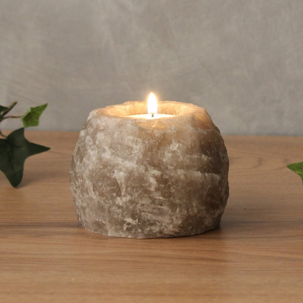 Rare Gray Himalayan Salt Candle Holders (Pack of 2) - Himalayan Trading Co. Himalayan Salt Lamp Himalayan Pink Salt