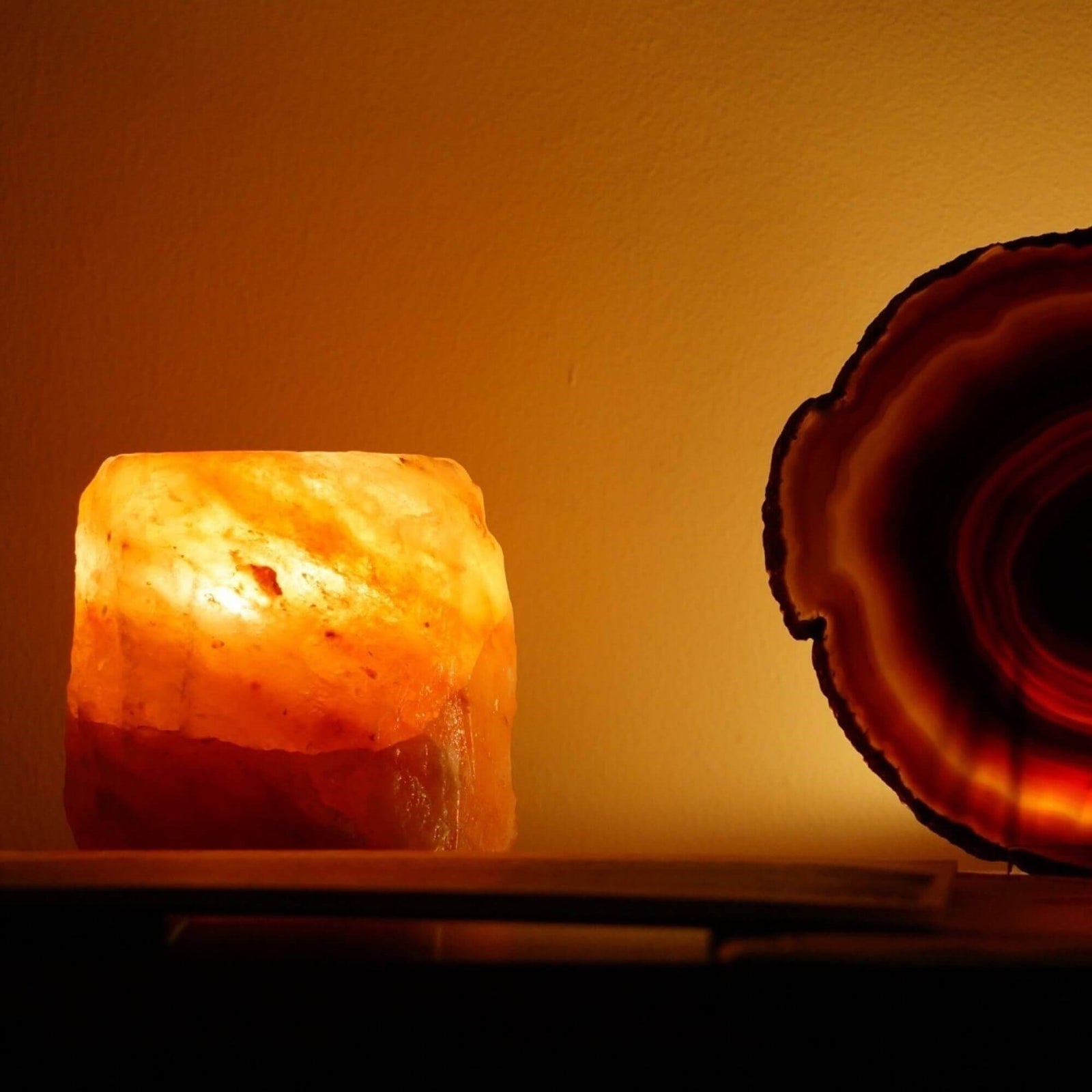 Natural Himalayan Salt Tealight Candle Holders (2 Pack)