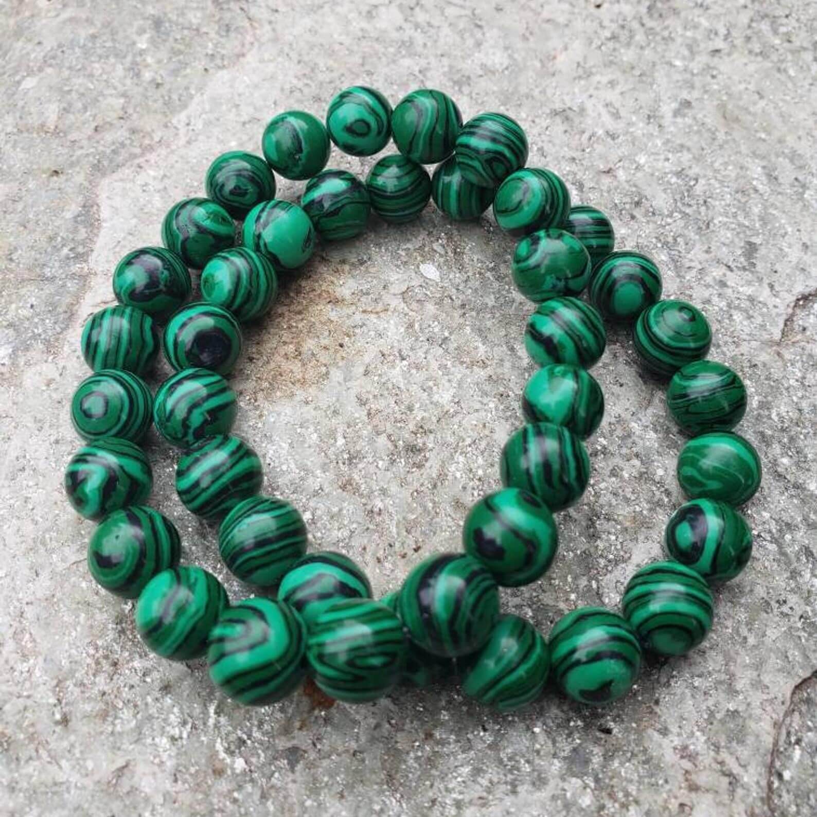 Emerald Malachite Himalayan Stone Bracelet - Himalayan Trading Co.®