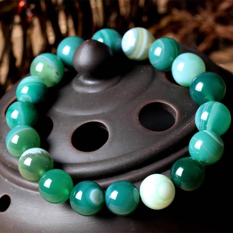 Green Sardonyx Himalayan Stone Bracelet - Himalayan Trading Co.®