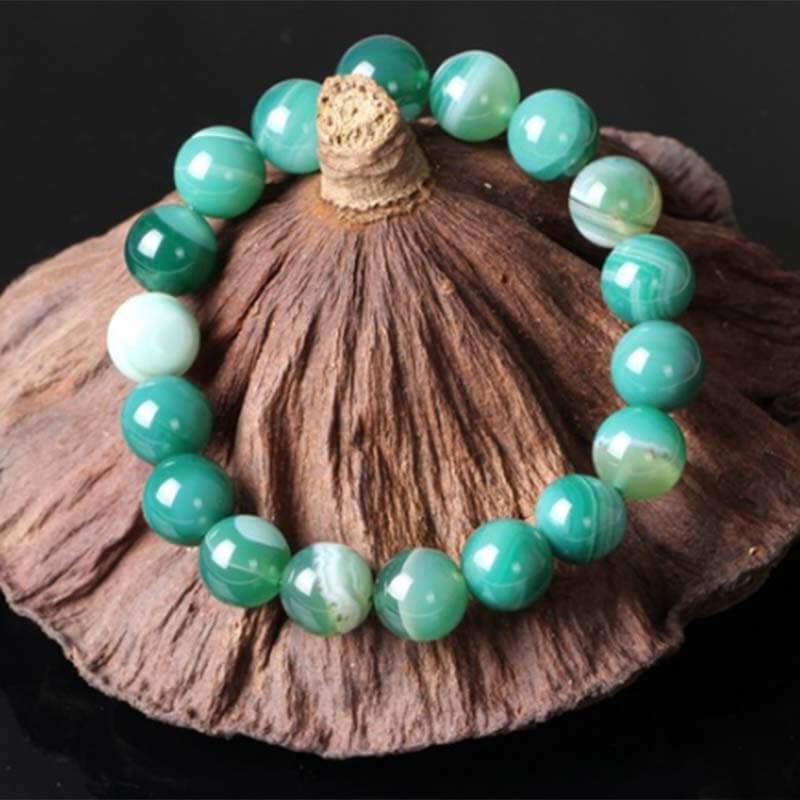 Green Sardonyx Himalayan Stone Bracelet - Himalayan Trading Co.®