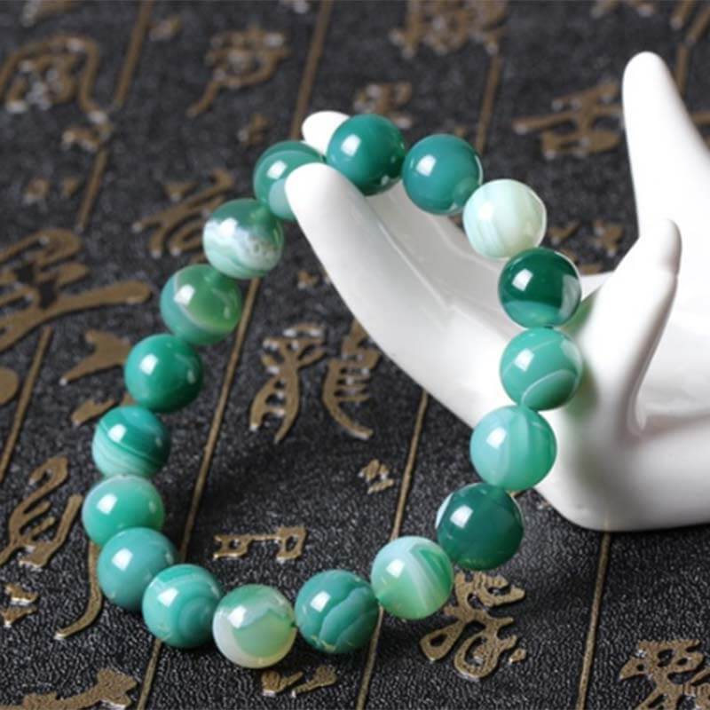 Green Sardonyx Himalayan Stone Bracelet - Himalayan Trading Co.®