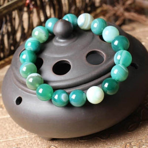 Green Sardonyx Himalayan Stone Bracelet - Himalayan Trading Co.®