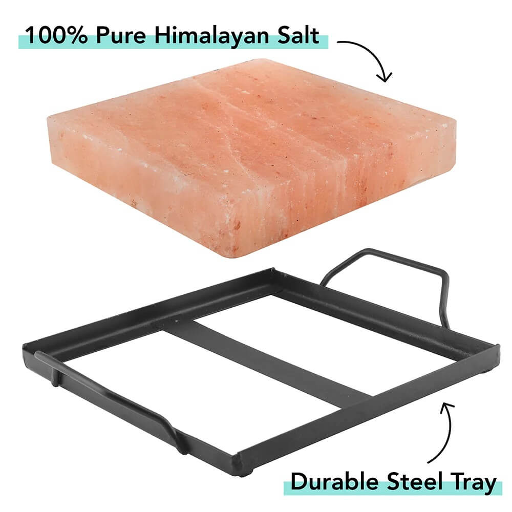 Himalayan Rock Salt Block Cooking Plate/slab Set - Himalayan Trading Co. Himalayan Salt Lamp Himalayan Pink Salt