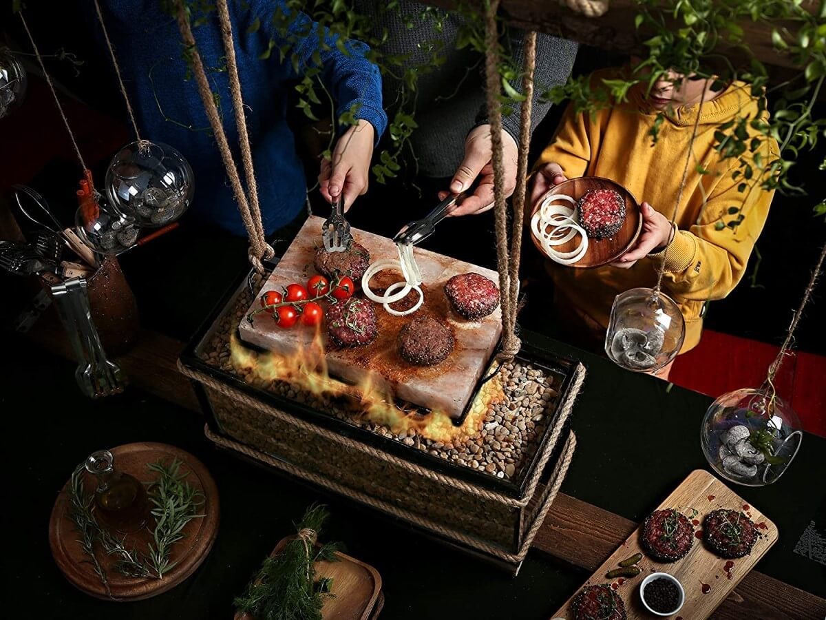 Himalayan Rock Salt Block Cooking Plate/slab Set - Himalayan Trading Co. Himalayan Salt Lamp Himalayan Pink Salt