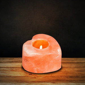 Himalayan Salt Tealight Heart Candle Holders (Pack of 2) - Himalayan Trading Co. Himalayan Salt Lamp Himalayan Pink Salt