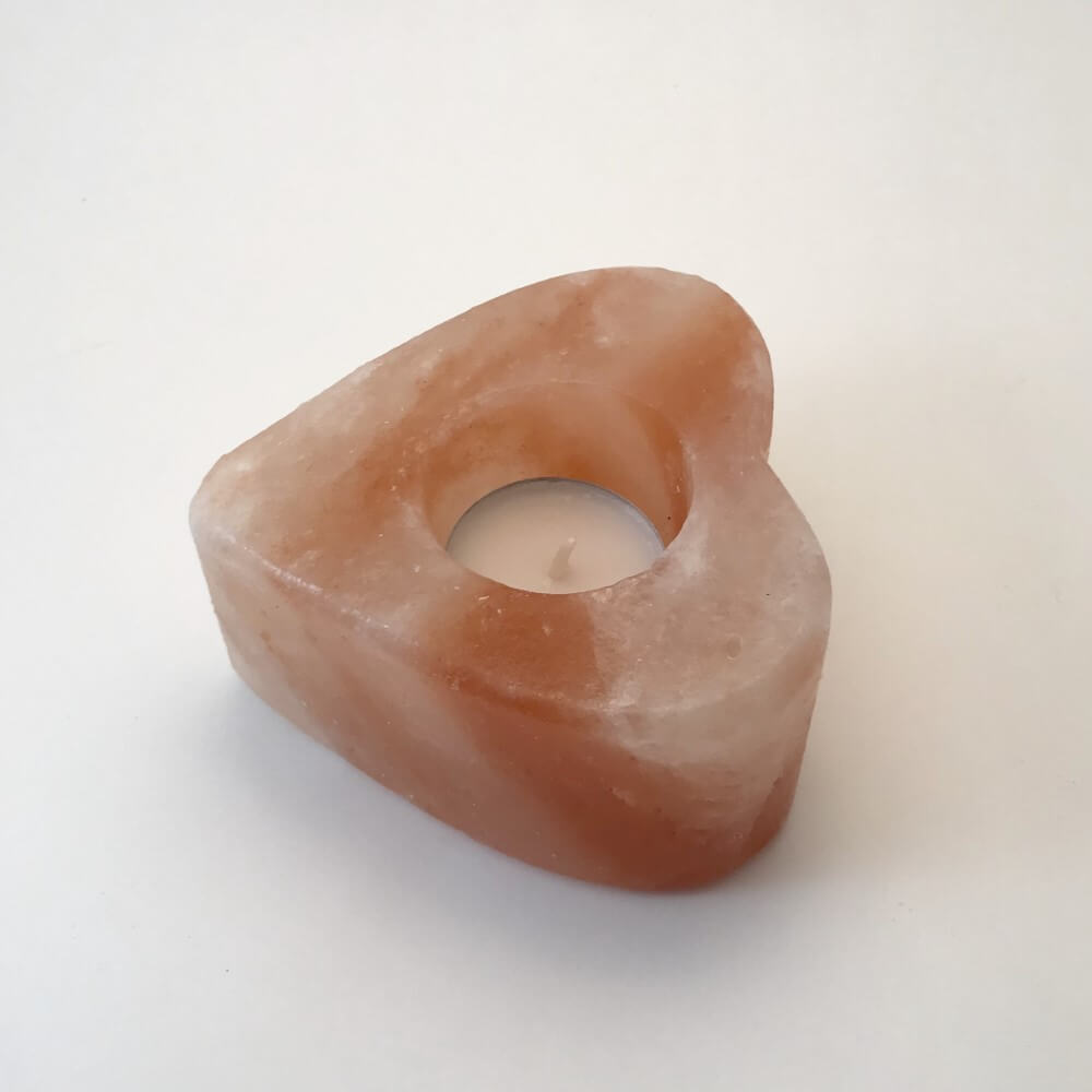 Himalayan Salt Tealight Heart Candle Holders (Pack of 2) - Himalayan Trading Co. Himalayan Salt Lamp Himalayan Pink Salt