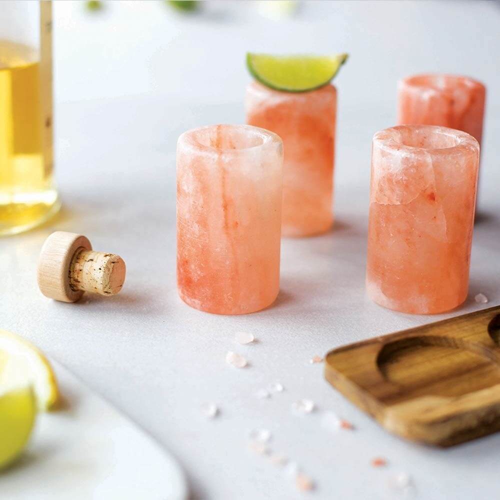 Pink Himalayan Salt Shot Glass Set - Himalayan Trading Co.