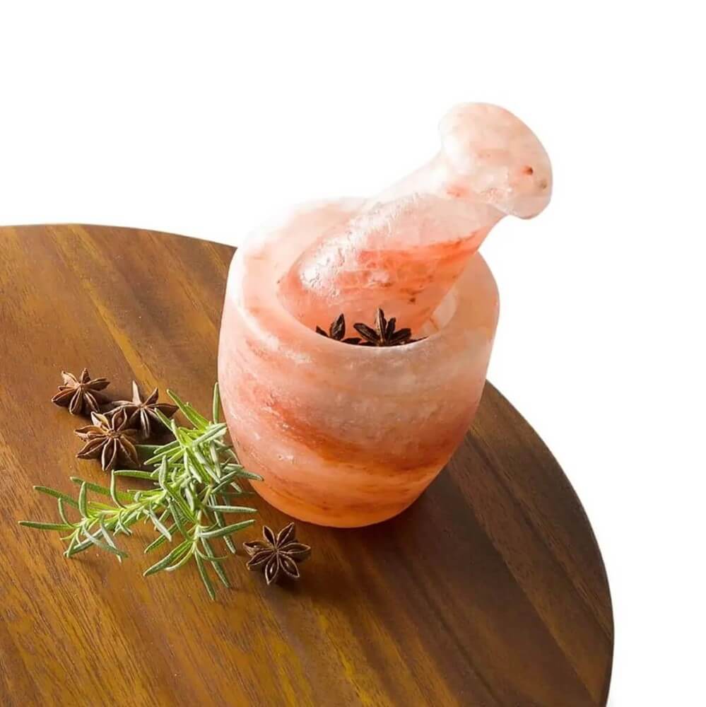 Pink Himalayan Salt Mortar & Pestle Set - Himalayan Trading Co.