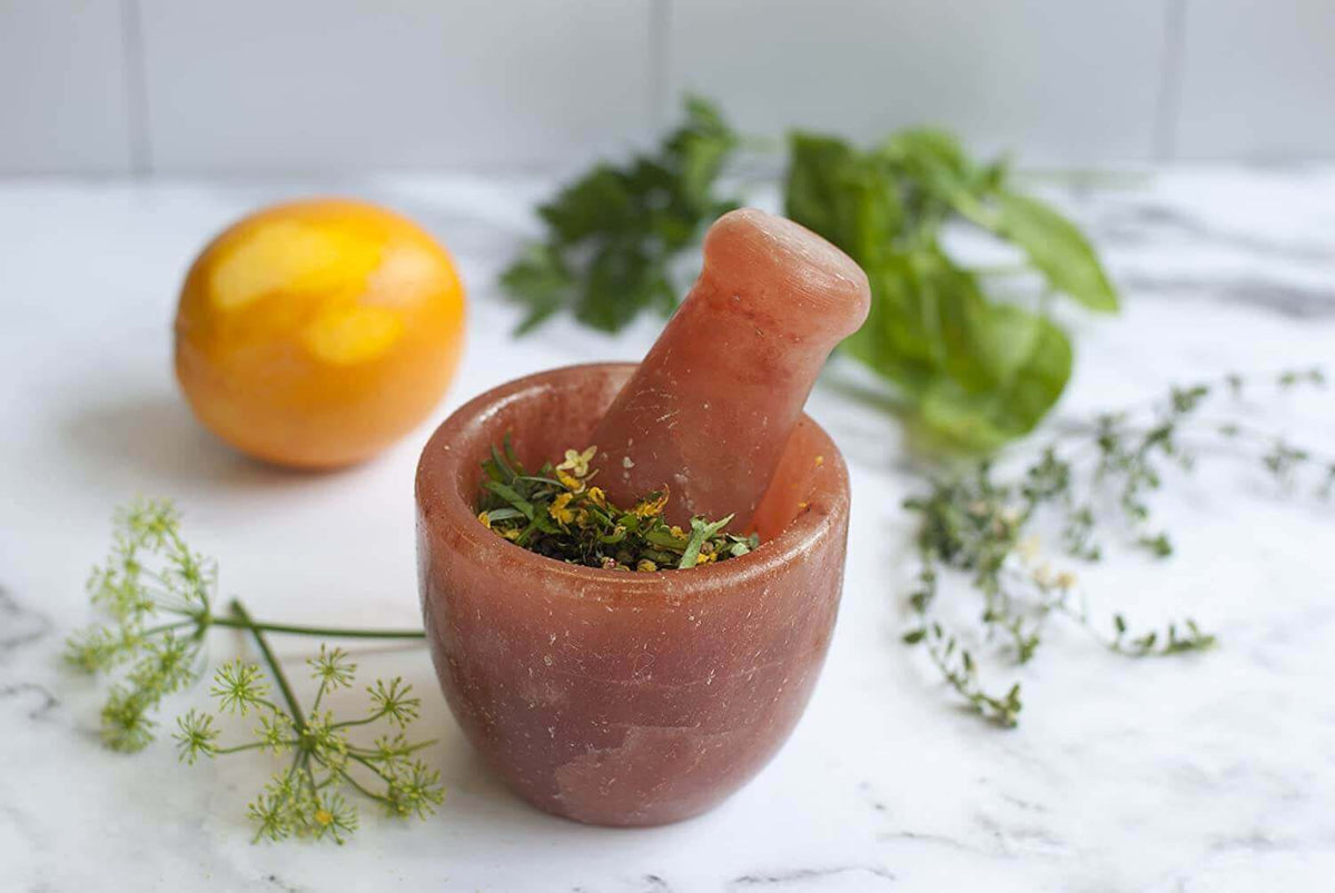 Pink Himalayan Salt Mortar & Pestle Set - Himalayan Trading Co.
