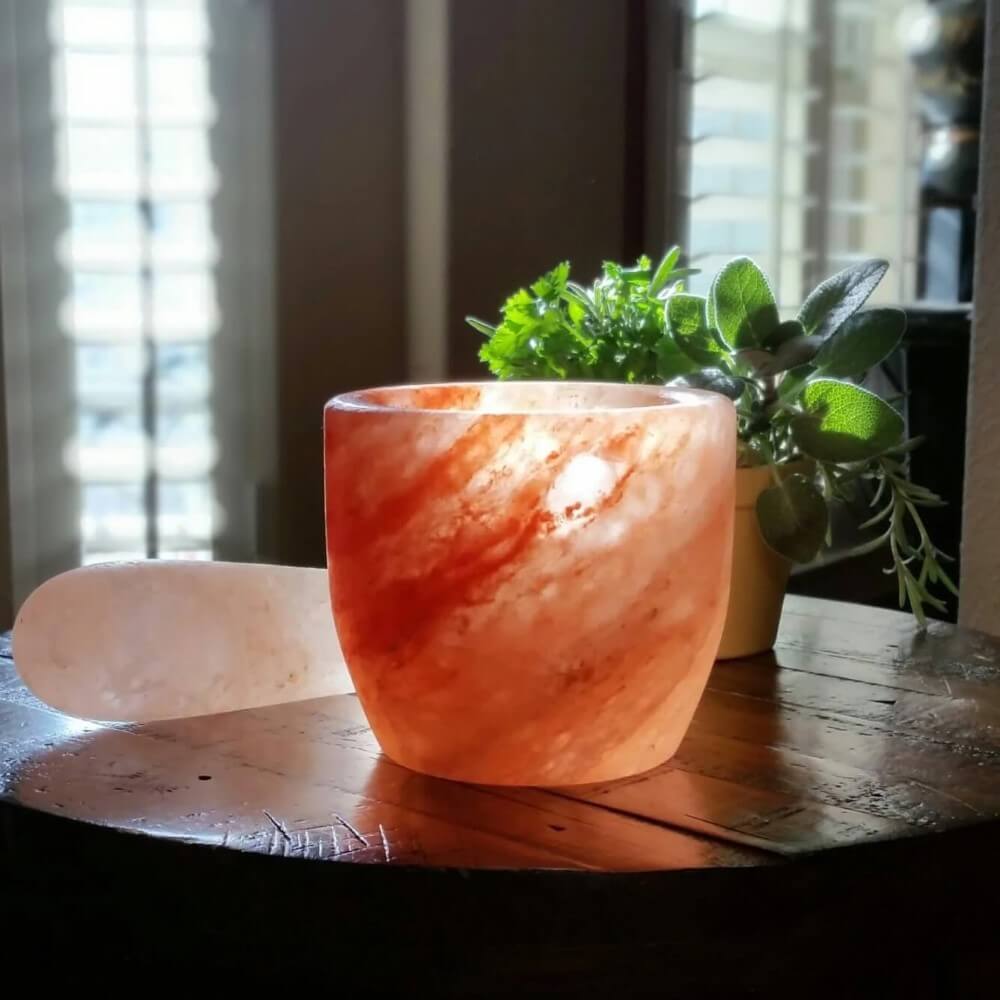 Pink Himalayan Salt Mortar & Pestle Set - Himalayan Trading Co.