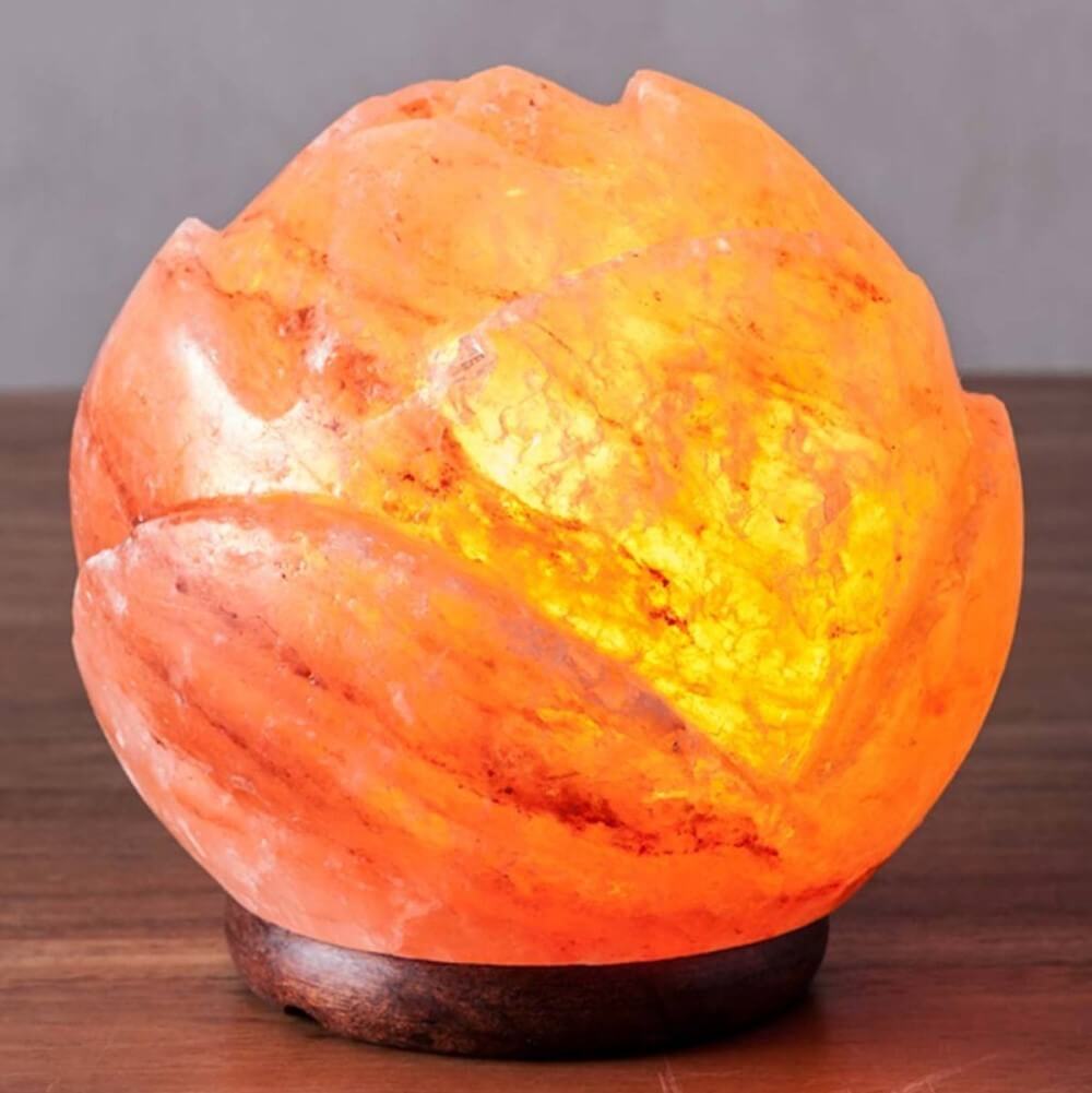 Sacred Lotus Himalayan Salt Lamp - Himalayan Trading Co. Himalayan Salt Lamp Himalayan Pink Salt